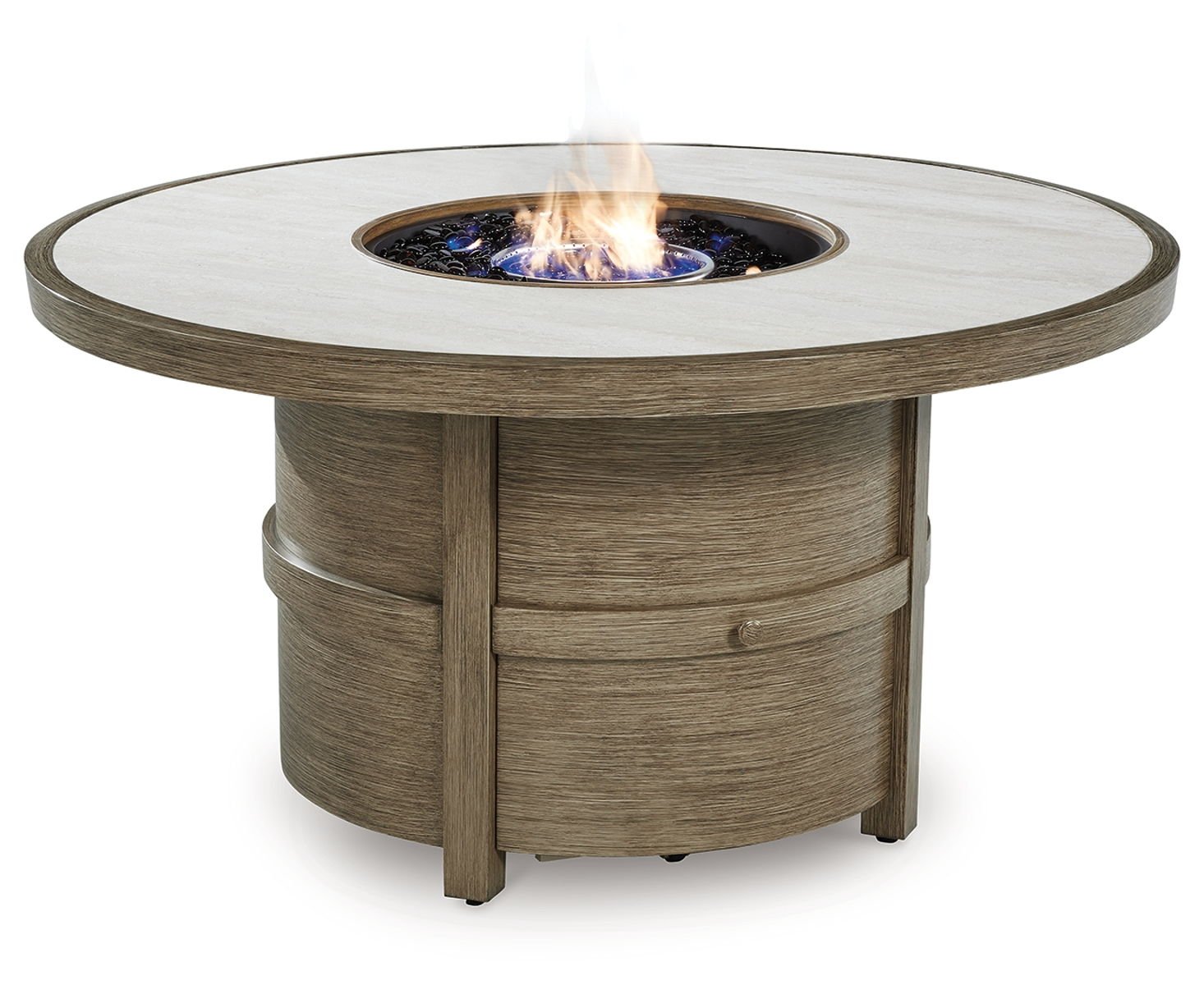 Rainier Ranch - Round Fire Pit Table - Beige - Image 3