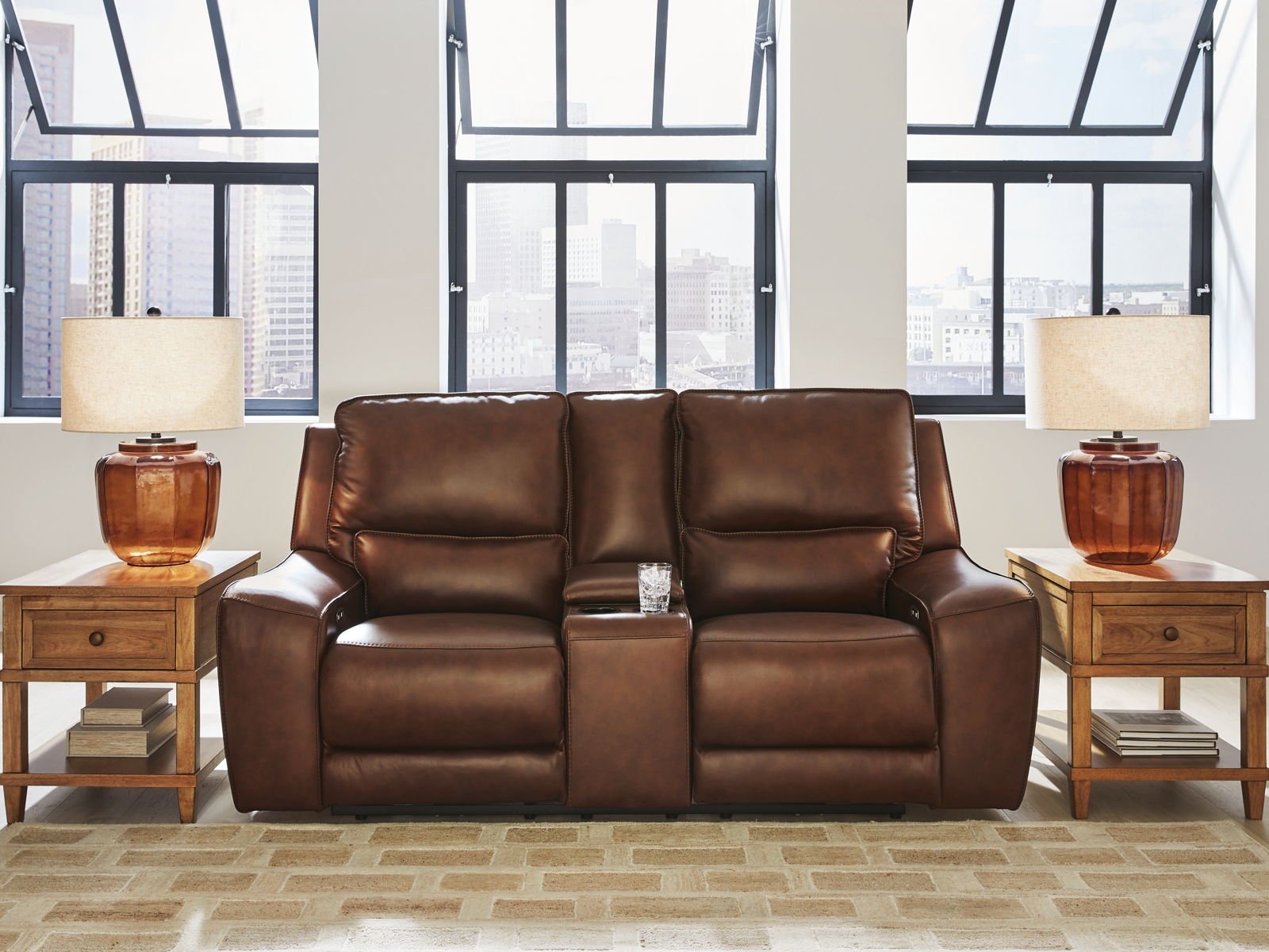 DeepWakes - Power Reclining Loveseat / Console / Adjustable Headrest - Image 2
