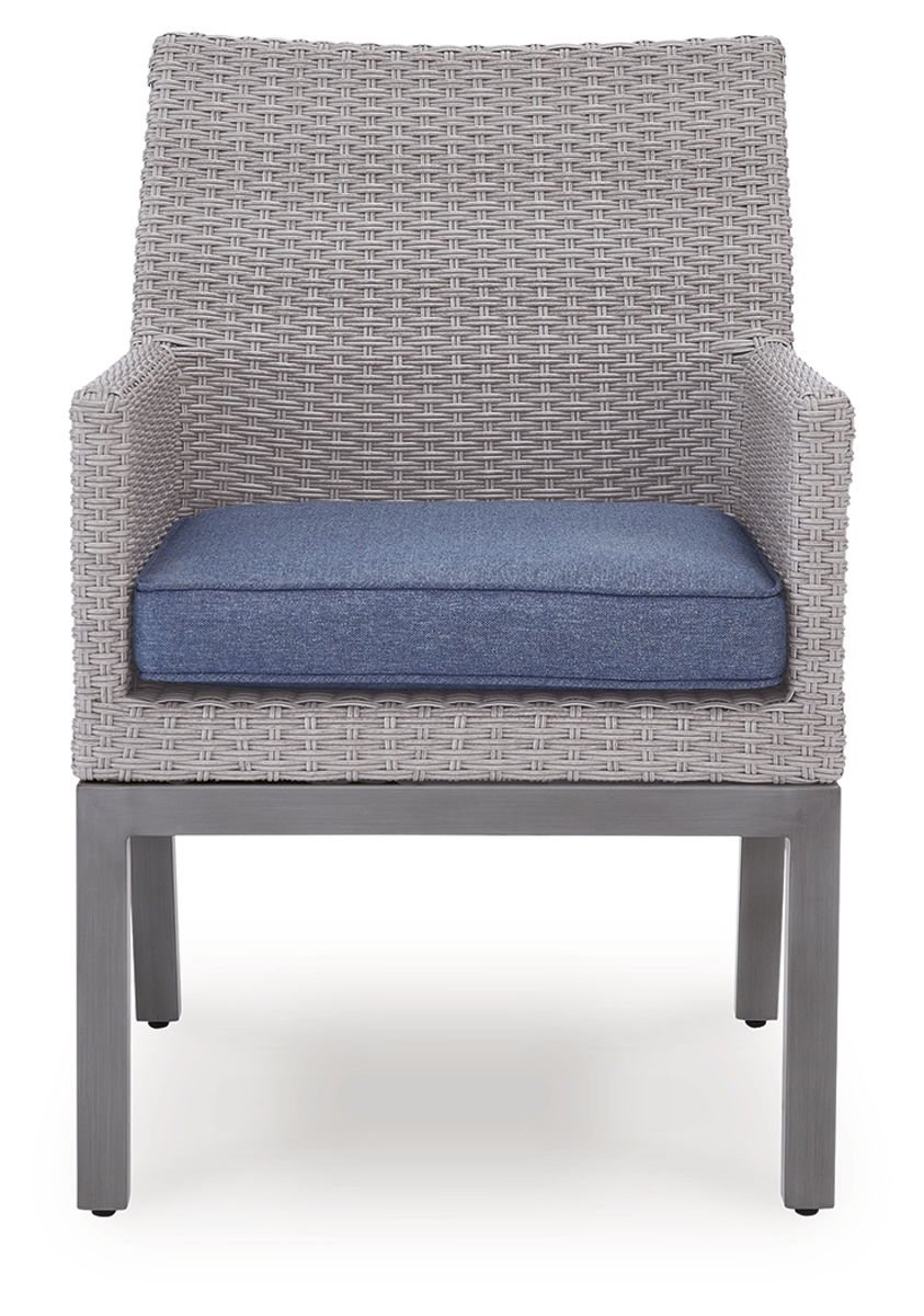 Half Moon Beach - Arm Chair With Cushion (Set of 2) - Blue / Gray - Image 2