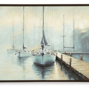 Worthney - Wall Art - Blue / White / Brown