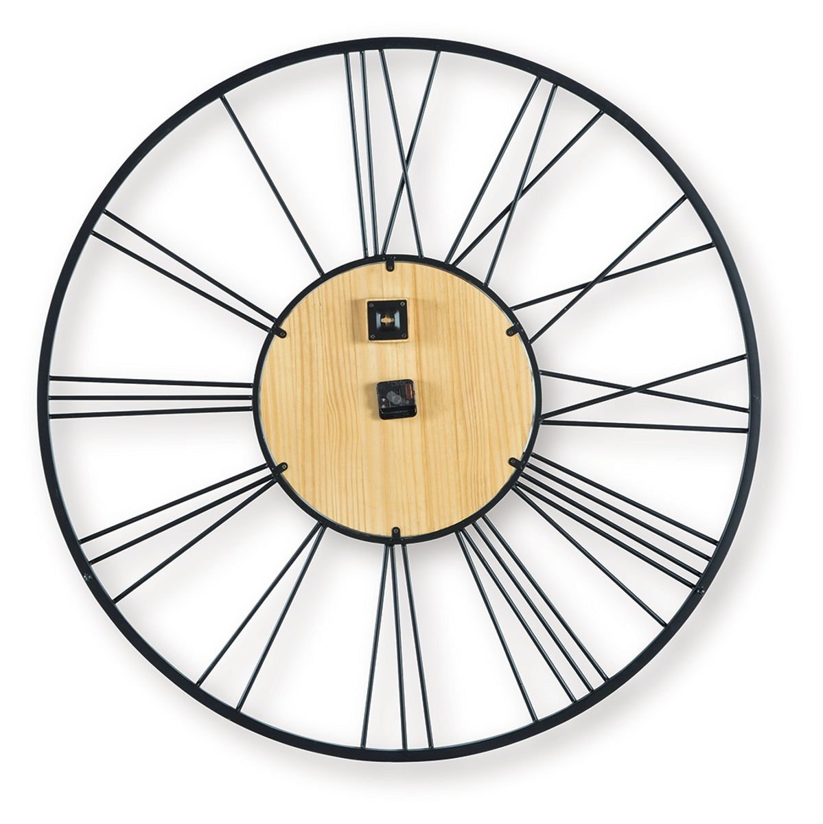 Brockett - Wall Clock - Black / Natural - Image 4