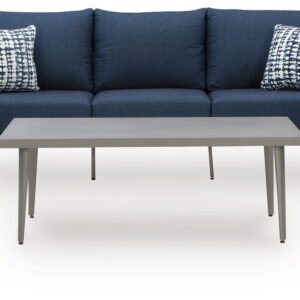Gali - Sofa / Chairs / Table Set (Set of 4) - Gray / Blue