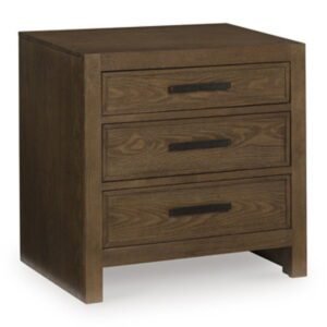 Ticanter - Three Drawer Night Stand - Brown
