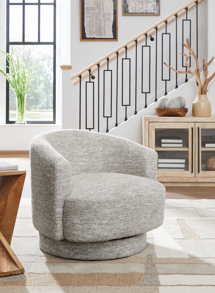 Wardsor - Swivel Chair - Stone - Image 3