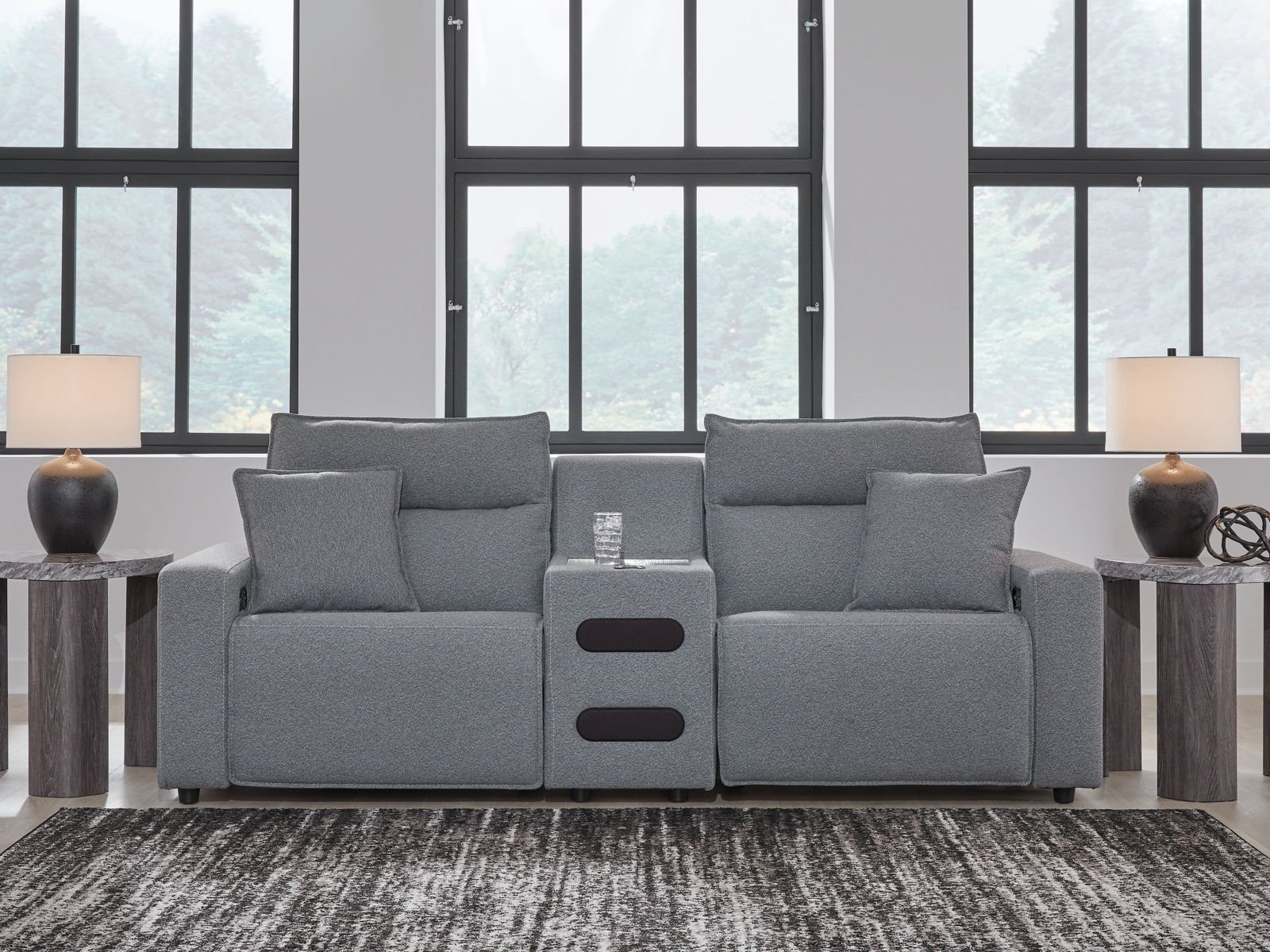 Modmax II - Reclining Sectional - Salt And Pepper - Image 23