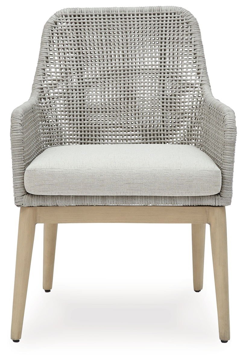 Seton Creek - Arm Chair With Cushion (Set of 2) - Gray - Image 3