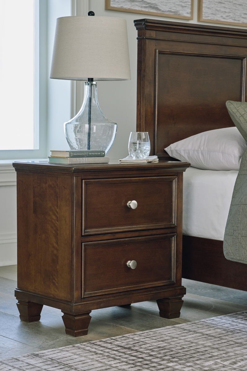 Danabrin - Two Drawer Nightstand - Brown - Image 4
