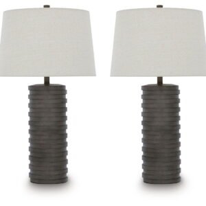 Neilett - Poly Table Lamp (Set of 2) - Antique Brown