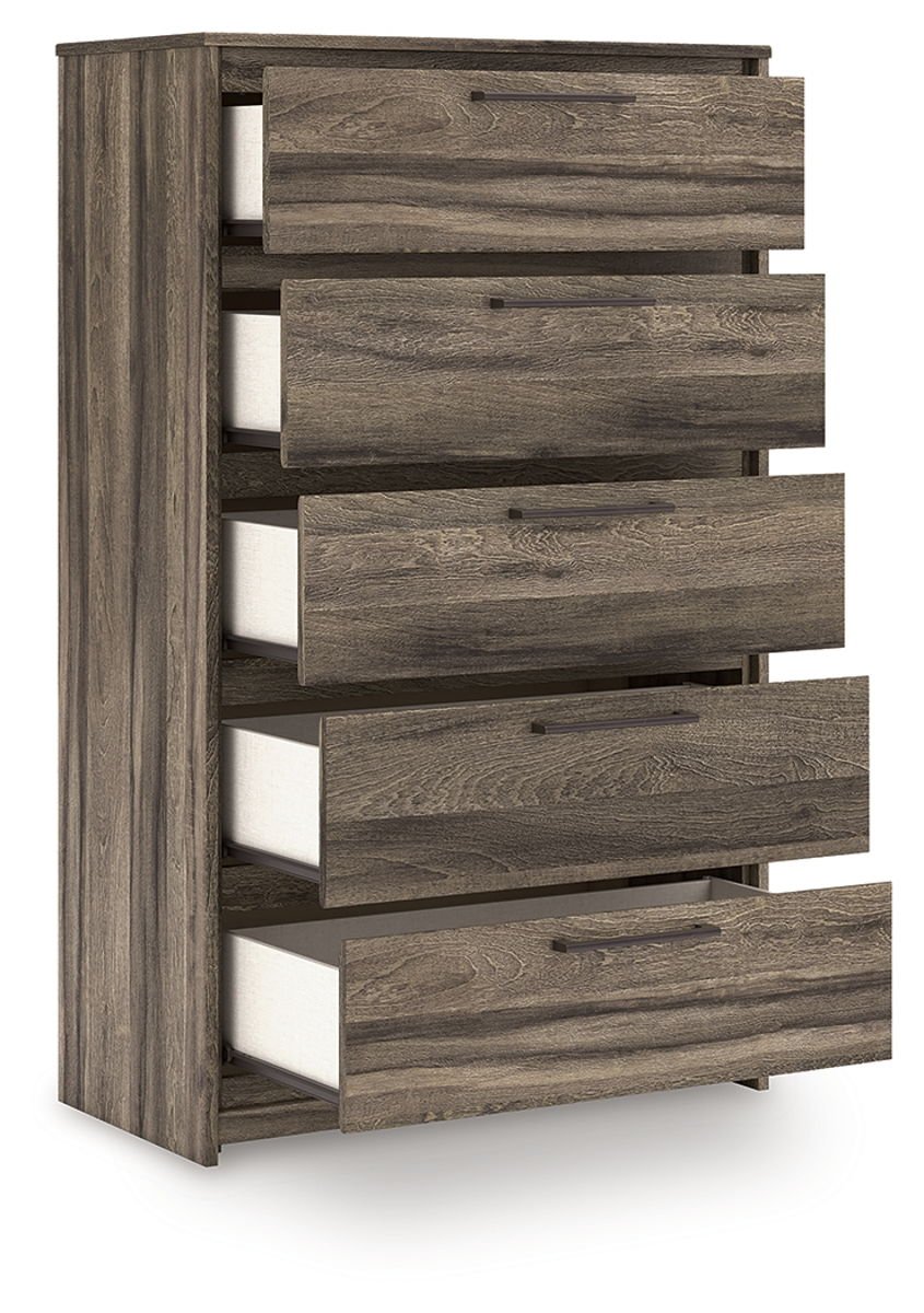 Elbrim - Five Drawer Chest - Brown - Image 3