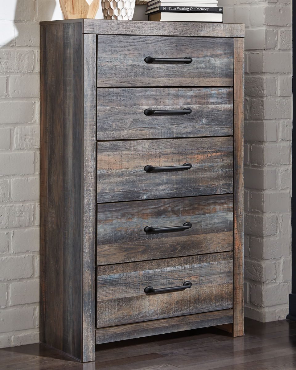 Drystan - Five Drawer Chest - Brown / Beige - Image 3