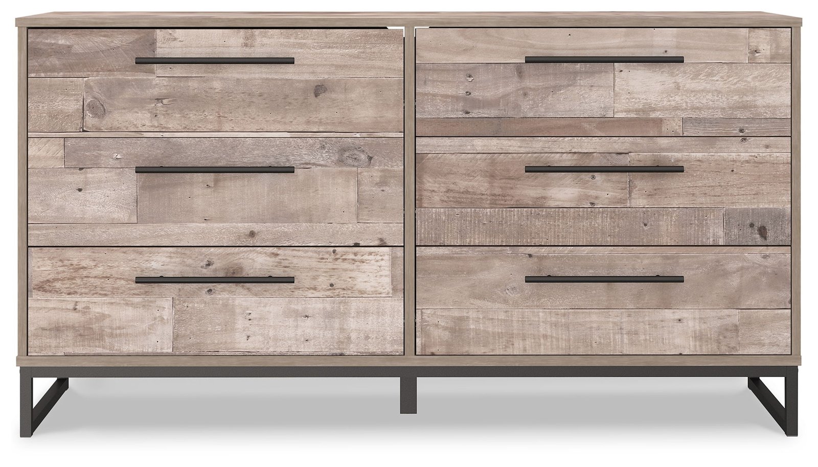 Neilsville - Six Drawer Dresser - Vinyl-Wrapped - Whitewash - Image 2