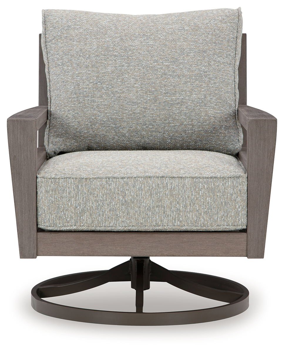 Hillside Barn - Swivel Lounge W/ Cushion - Gray / Brown - Image 2