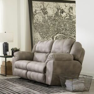 Flynn - Power Lay Flat Rocking Loveseat With Power Adjustable Headrest & Lumbar And Dual Heat & Massage - Fig