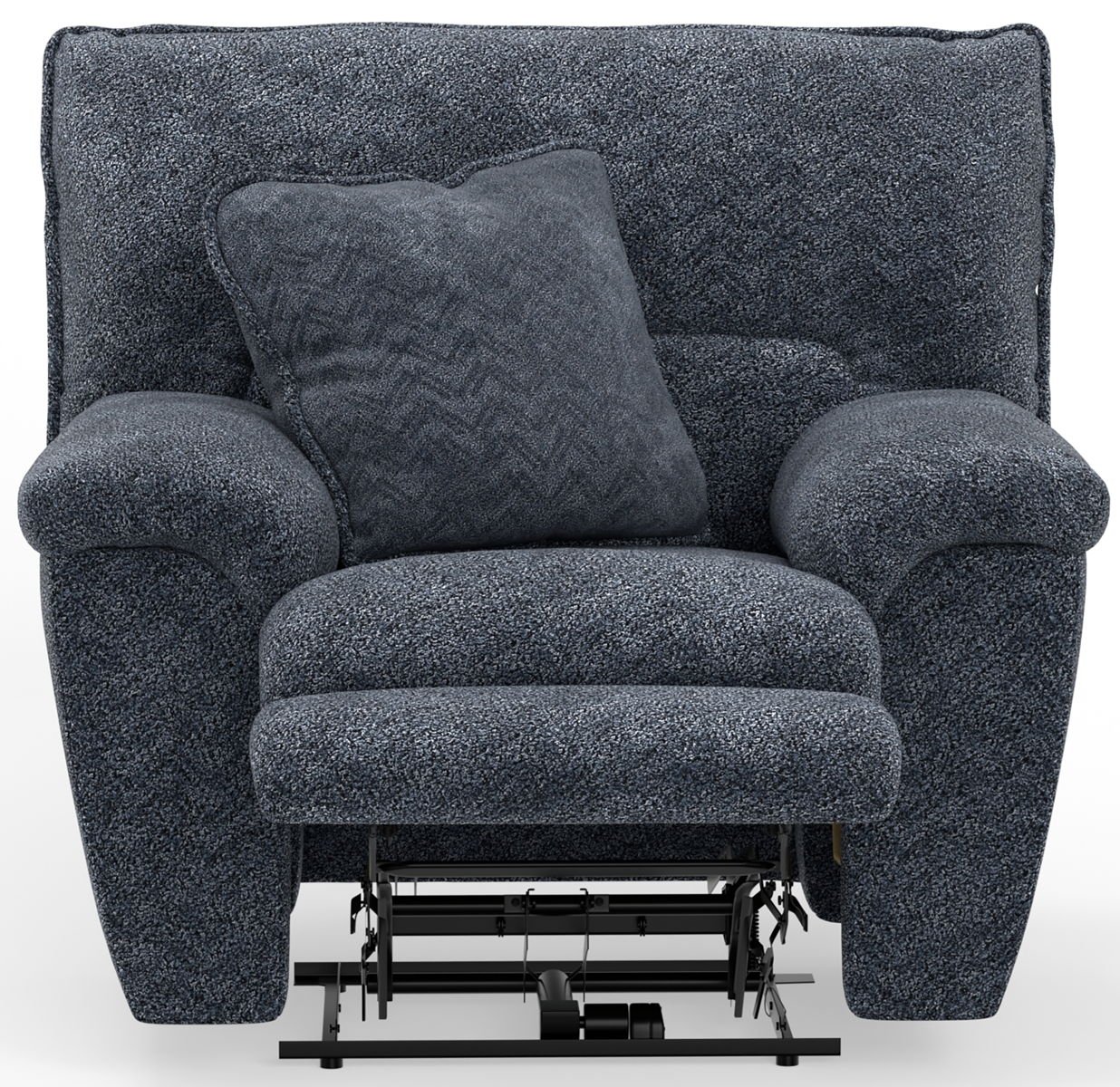 Paxon - Deep Seat Power Lay Flat Recliner With Power Adjustable Headrest - Smoke - Image 3