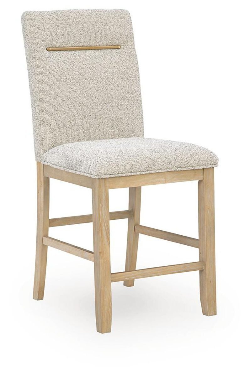 Lasinger - Upholstered Barstool (Set of 2) - Light Brown - Image 4