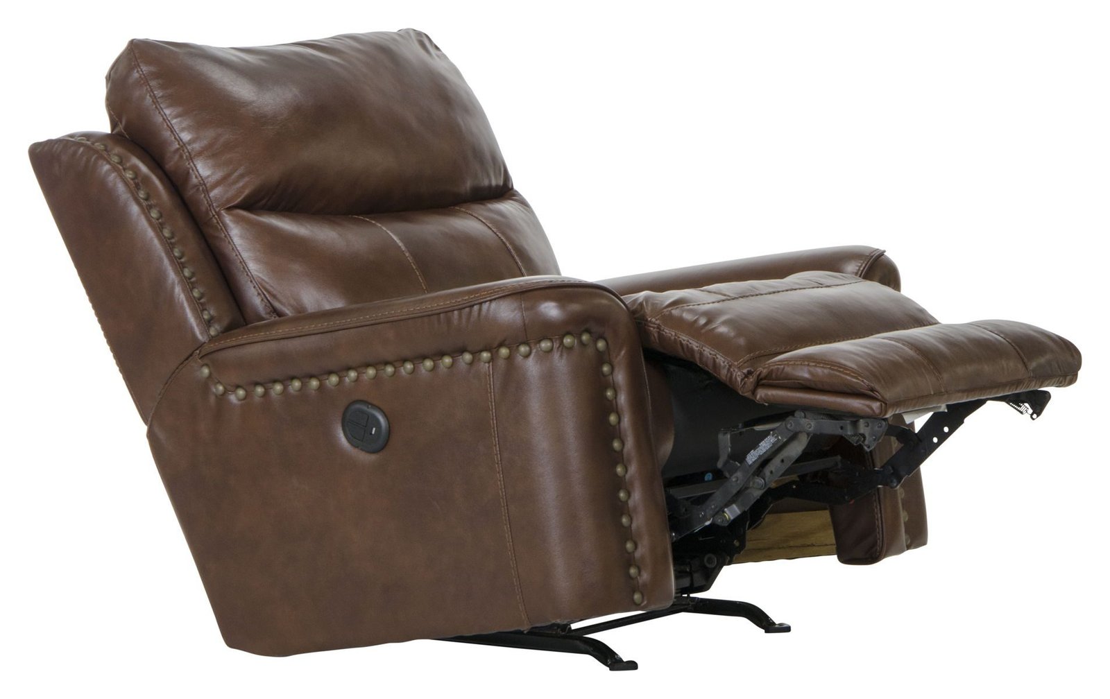 Ceretti - Power Wall Hugger Recliner - Brown Top Grain Italian Leather Match - Image 2