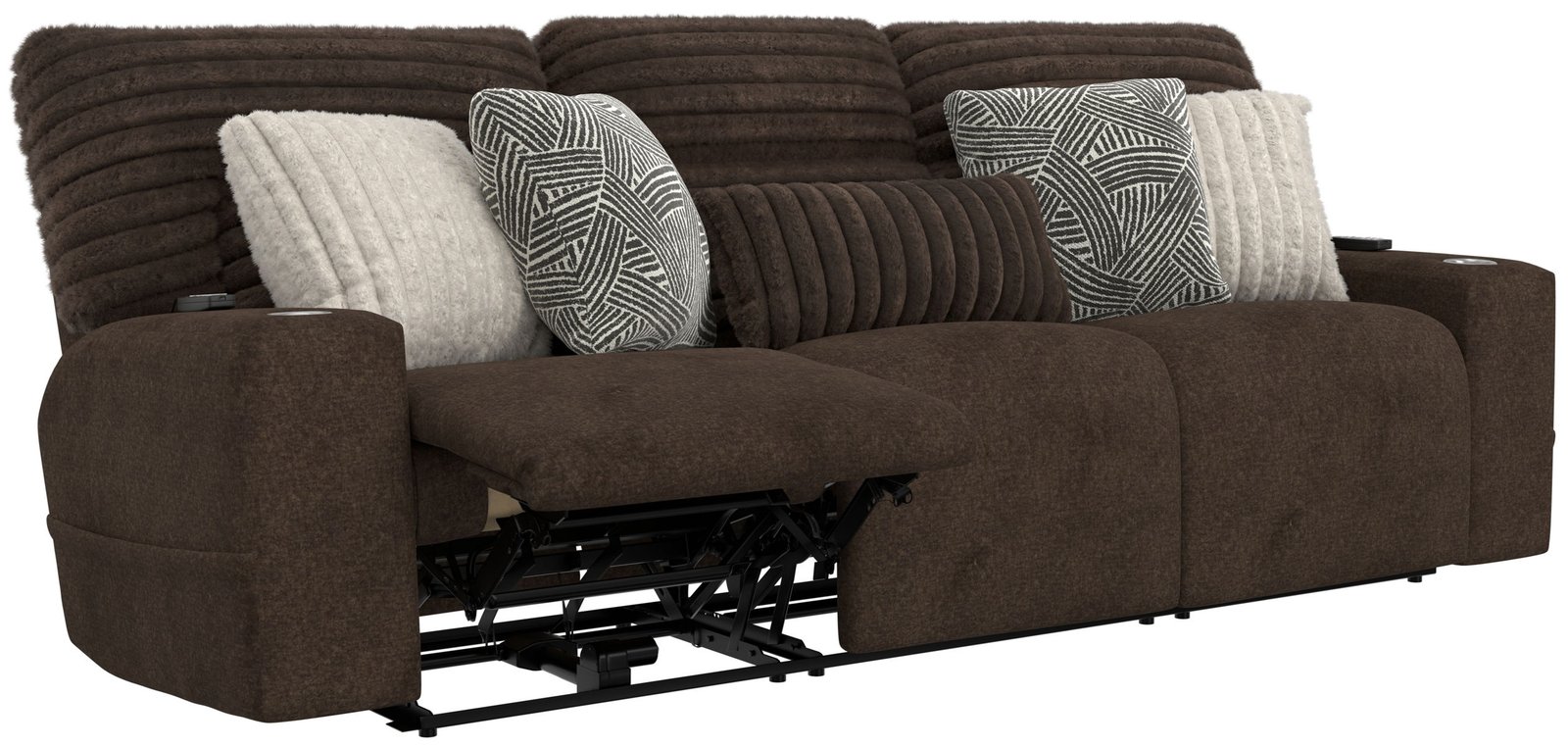 Zen - Power Reclining Sofa With CR3 Heat/Massage/Zero Gravity - Chocolate - Image 2