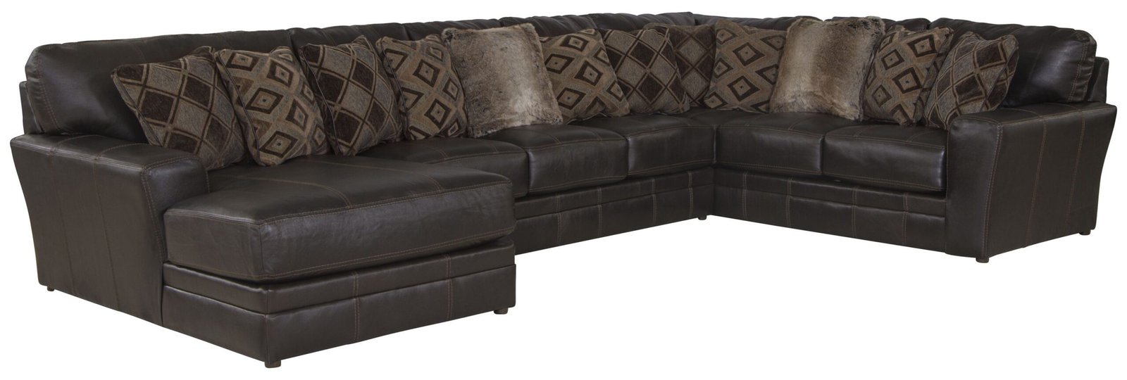 Denali - Italian Leather Match Sectional - Image 14