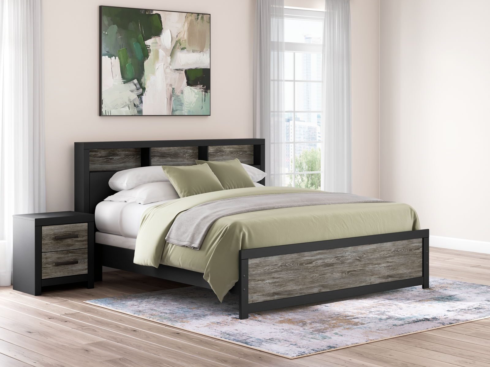 Broachmyn - Lighted Bookcase Panel Bed - Image 4