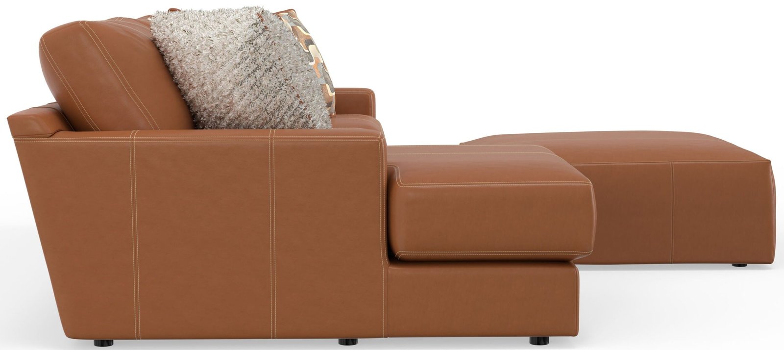 Minori - Italian Leather Sofa / Chaise And Cocktail Ottoman - Image 4