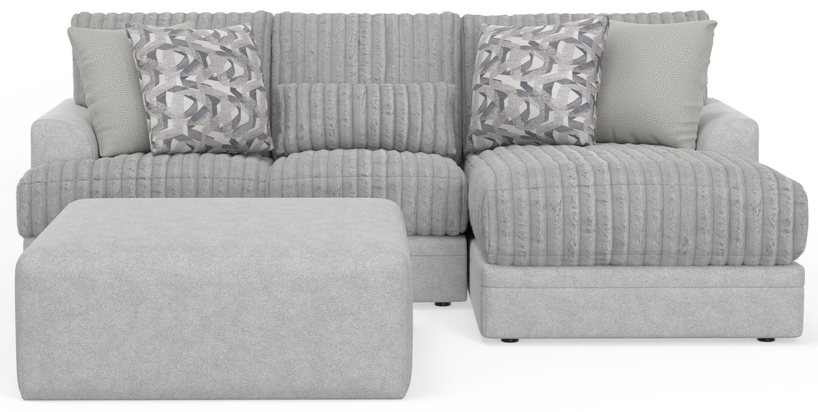 Titan - Sectional With Comfort Coil Seating, Cocktail Ottoman And Accent Pillows Included - Image 2