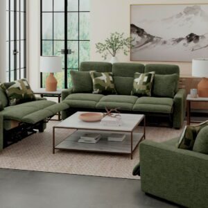 Ada - Power Adjustable Headrest Power Reclining Loveseat - Moss