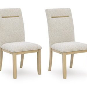 Lasinger - Dining Upholstered Side Chair (Set of 2) - Light Brown