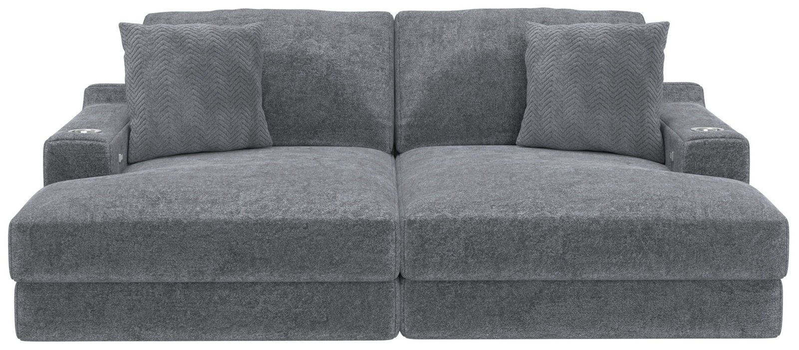 Cozy - 2 Piece Double Wide Chaise With USB Charging Ports - Image 2