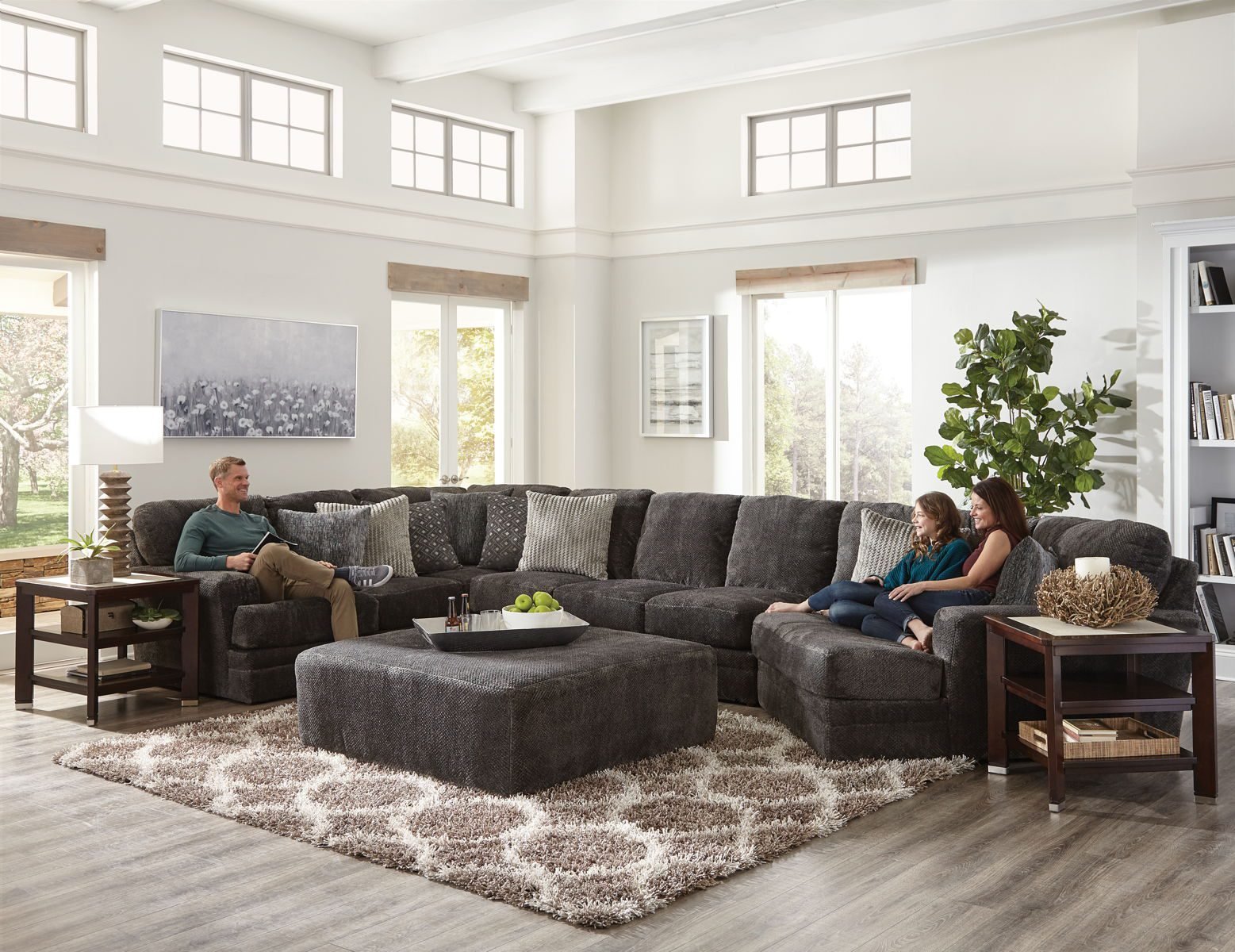 Mammoth Modular Sectional - Cocktail Ottoman 51" - Image 3