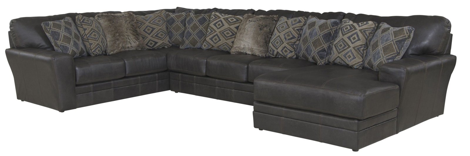 Denali - Italian Leather Match Sectional - Image 23
