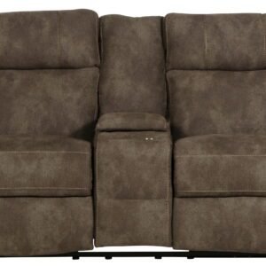 Tranquility - Power Headrest Power Lay Flat Reclining Cons Loveseat With CR3 Heat / Massage / Lumbar - Pewter