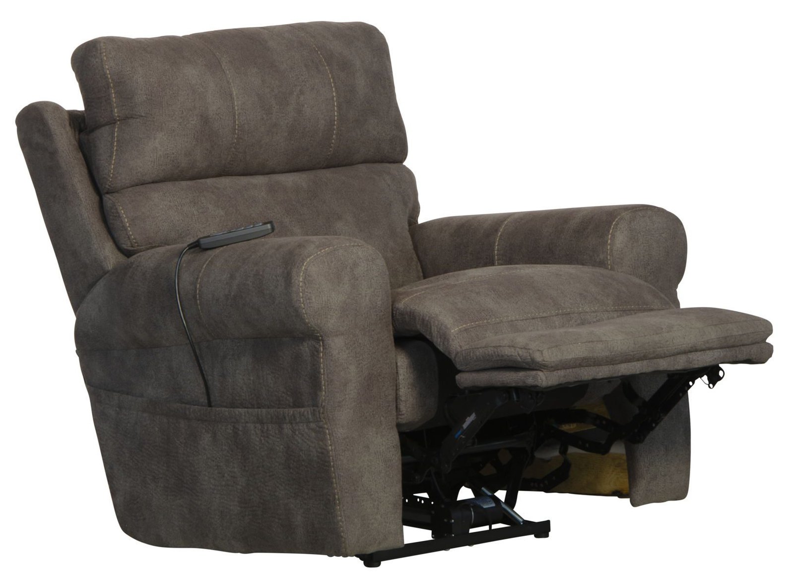Tranquility - Power Headrest Power Lay Flat Reclining With CR3 Heat / Massage / Lumbar - Pewter - Image 2