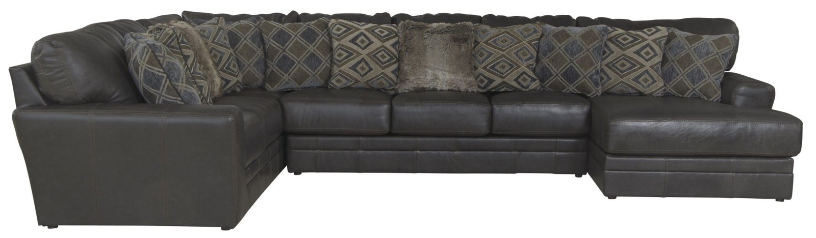 Denali - Italian Leather Match Sectional - Image 25