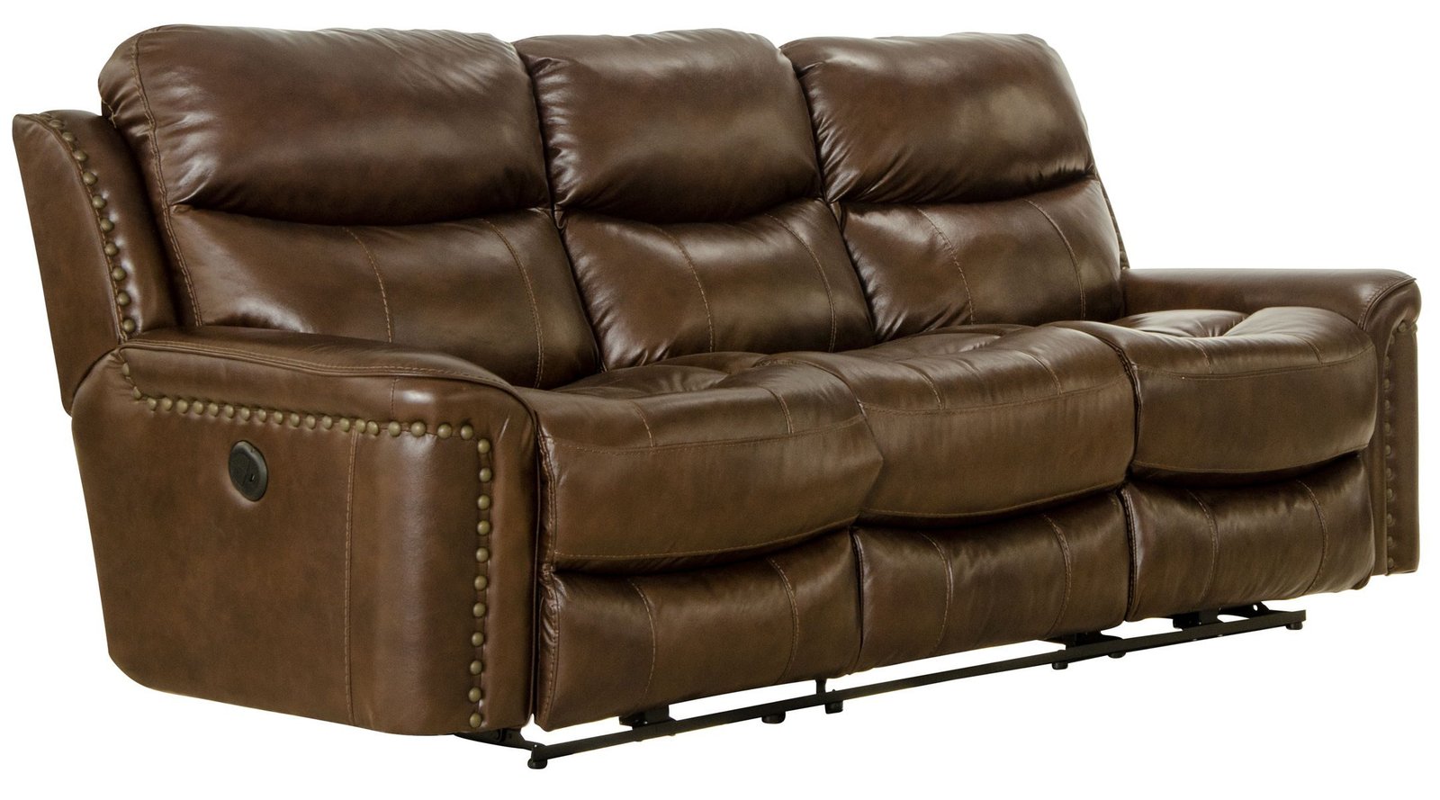 Ceretti - Power Reclining Sofa - Brown Italian Top Grain Leather Match - Image 4