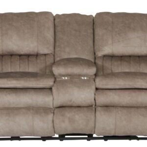 Reyes - Lay Flat Reclining Console Loveseat With Storage & Cupholders