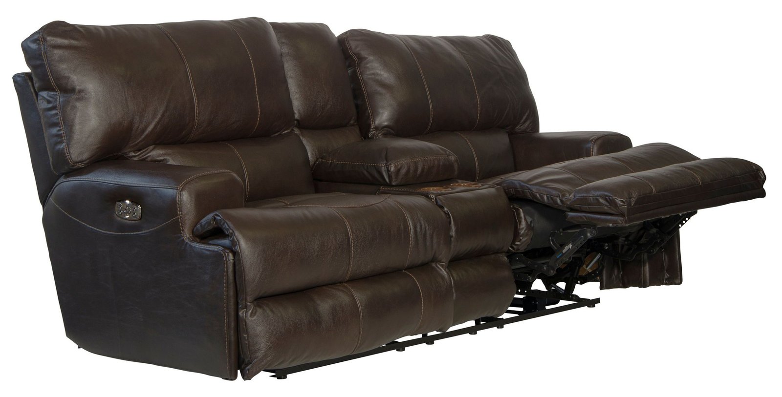 Wembley - Power Headrest With Lumbar Lay Flat Reclining Console Loveseat - Image 4