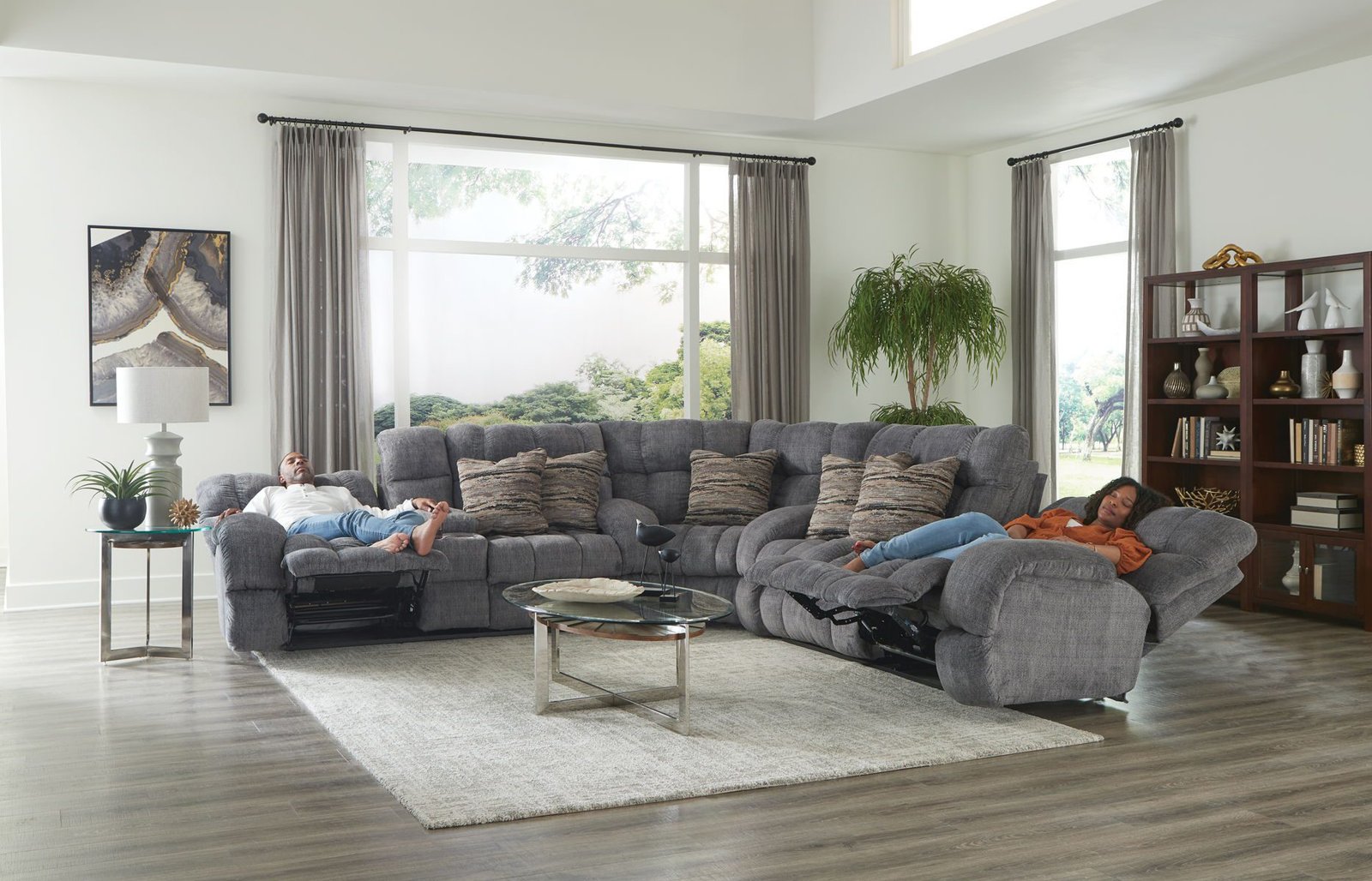 Ashland - Reclining Sectional With 4 Lay Flat Reclining Seats - Image 9