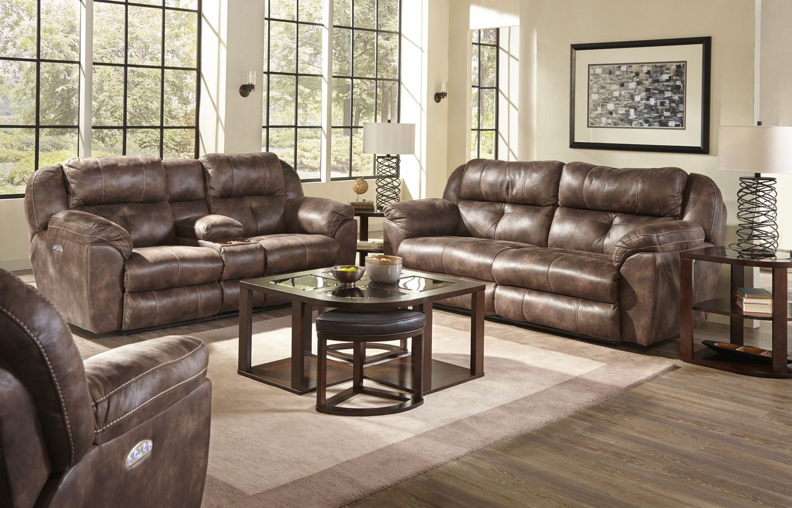 Ferrington - Power Lay Flat Reclining Sofa with Power Adjustable Headrest - Image 3