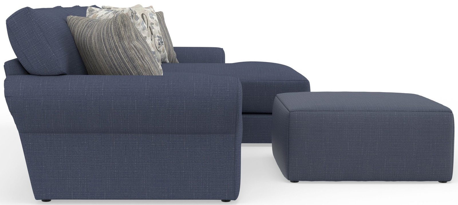 Cape May - Sofa Chaise With Comfort Coil Seating, 41" Cocktail Ottoman And 5 Accent Pillows Included - Image 5
