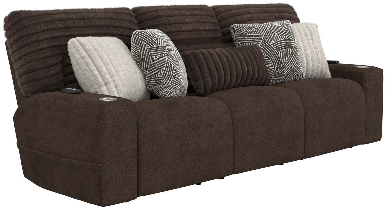 Zen - Power Reclining Sofa With CR3 Heat/Massage/Zero Gravity - Chocolate - Image 4