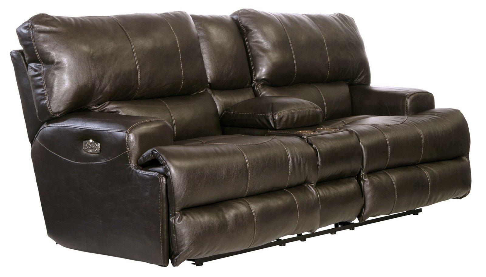 Wembley - Power Headrest With Lumbar Lay Flat Reclining Console Loveseat - Image 8