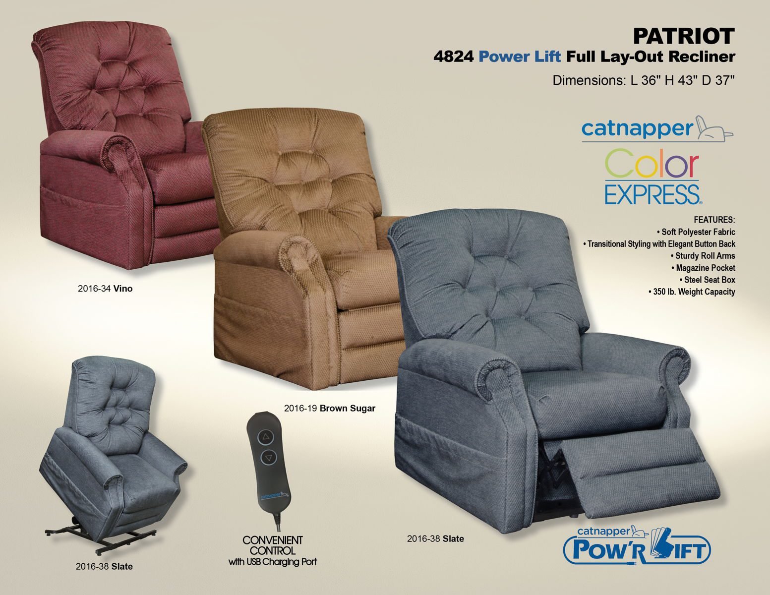 Patriot - Power Lift Recliner - Image 6