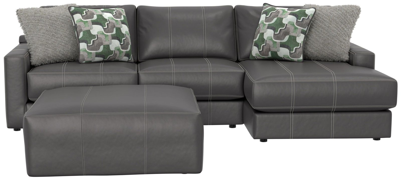 Minori - Italian Leather Sofa / Chaise And Cocktail Ottoman - Image 10