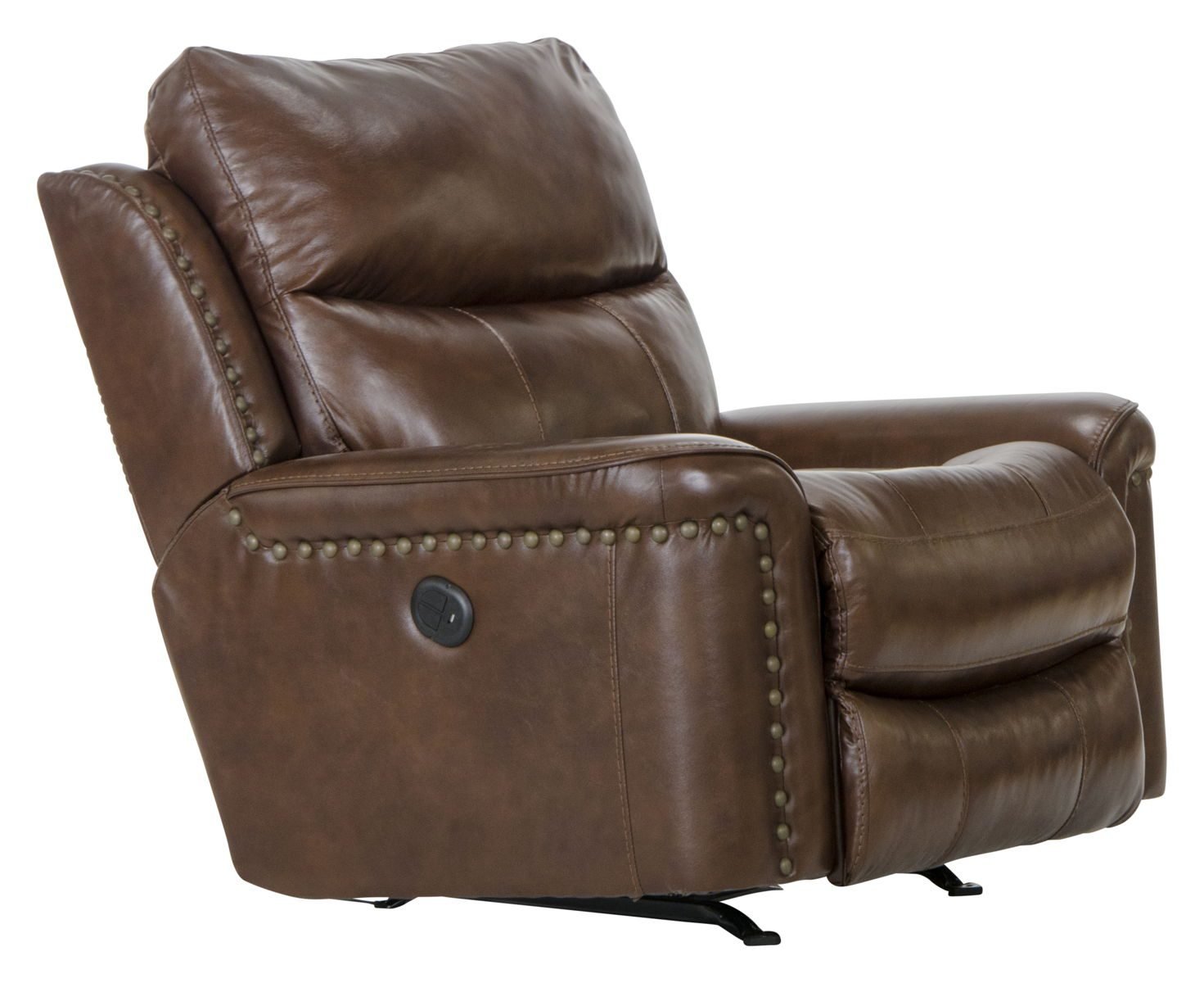 Ceretti - Power Wall Hugger Recliner - Brown Top Grain Italian Leather Match - Image 4