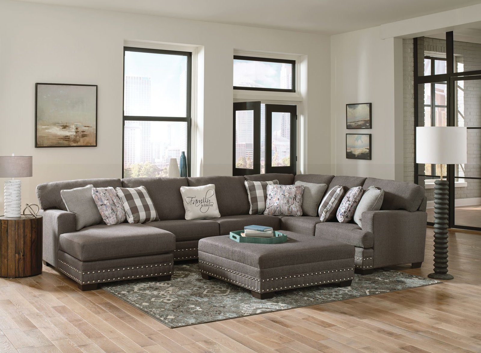 Crawford - Sectional With Cocktail Ottoman - Image 7