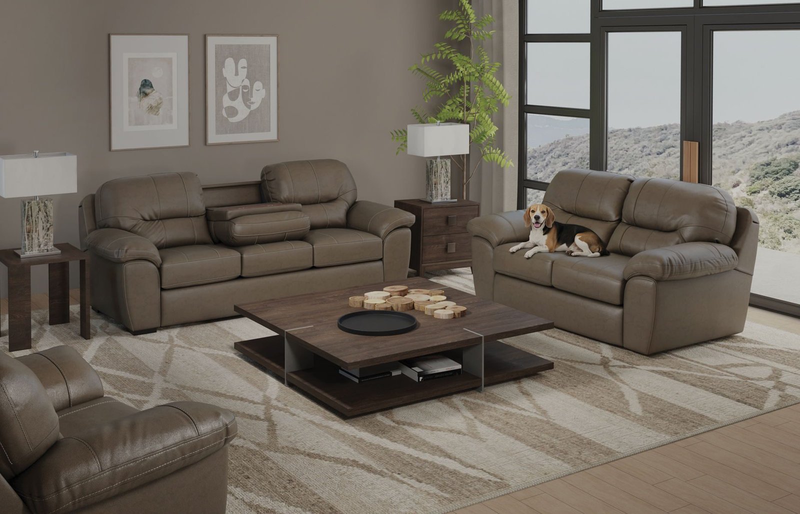 Dutton - Loveseat - Taupe