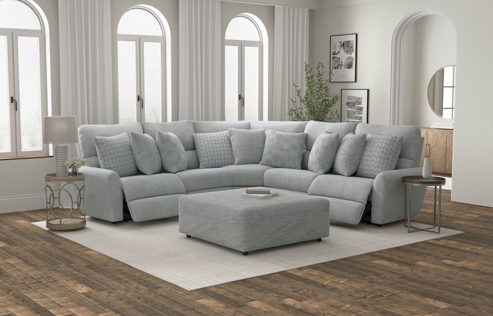 Majesty - Castered Cocktail Ottoman - Image 2