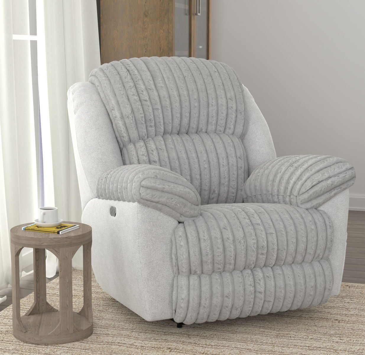 Shaggy - Power Lay Flat Recliner With Zero Gravity - Image 6