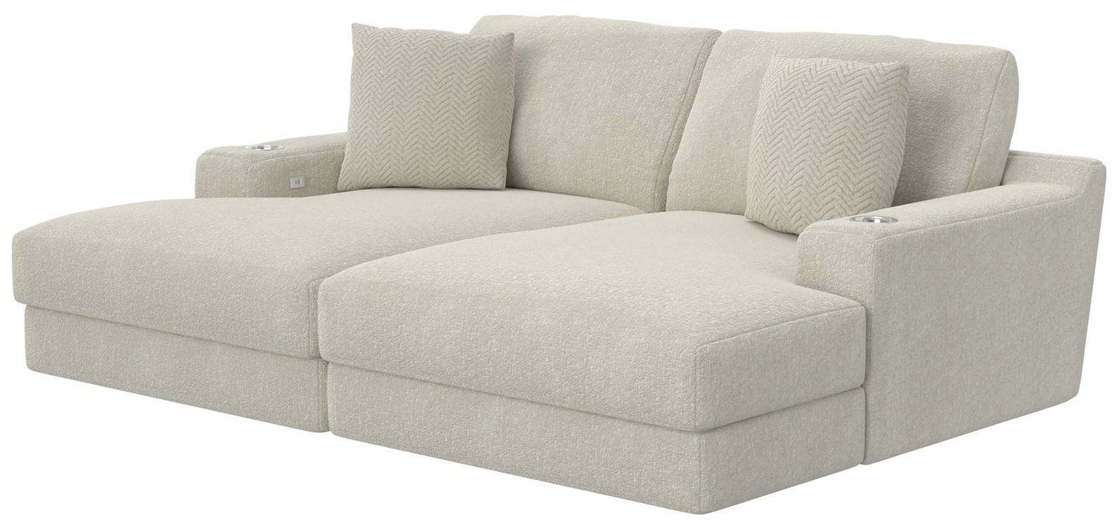Cozy - 2 Piece Double Wide Chaise With USB Charging Ports - Image 4