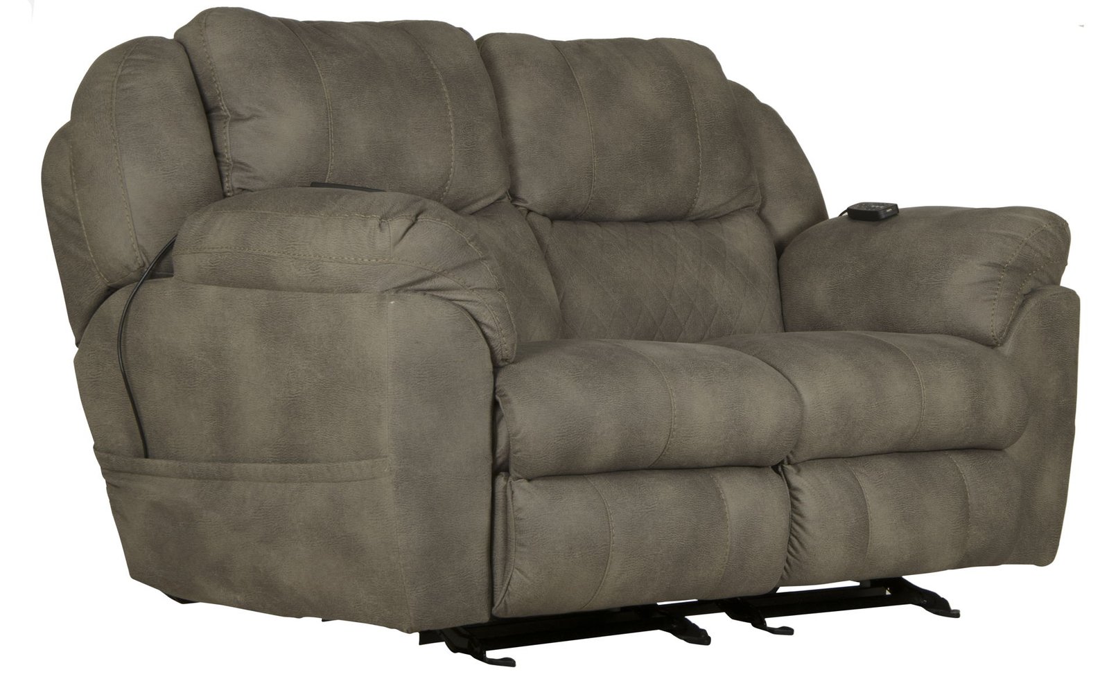 Flynn - Power Lay Flat Rocking Loveseat With Power Adjustable Headrest & Lumbar And Dual Heat & Massage - Fig - Image 3